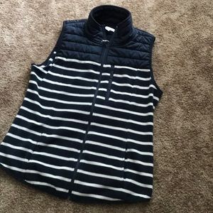 Nautica navy/white fleece vest
